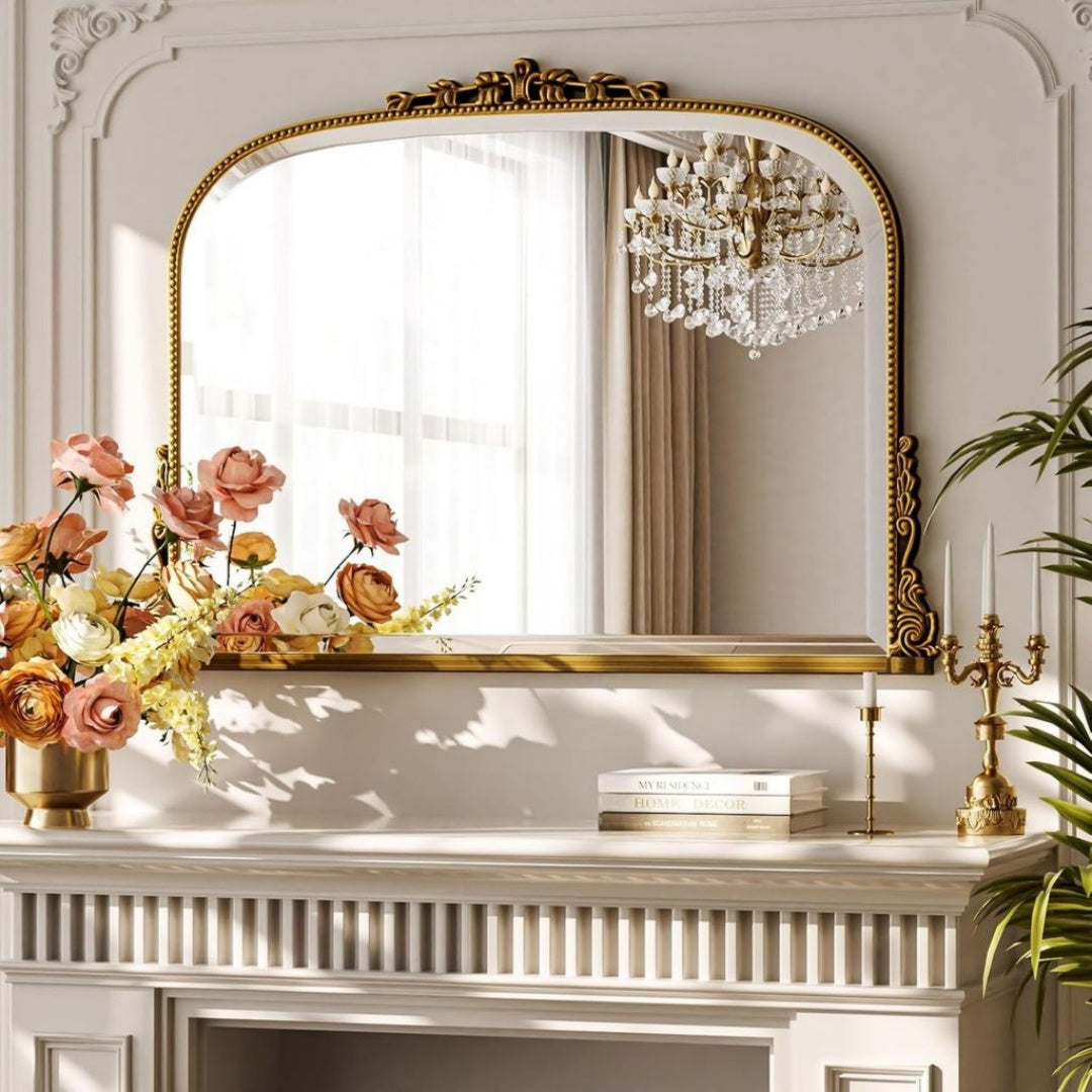 Miroir de Salle de Bain Retroeclaire en Cuivre, Finition Cuivre